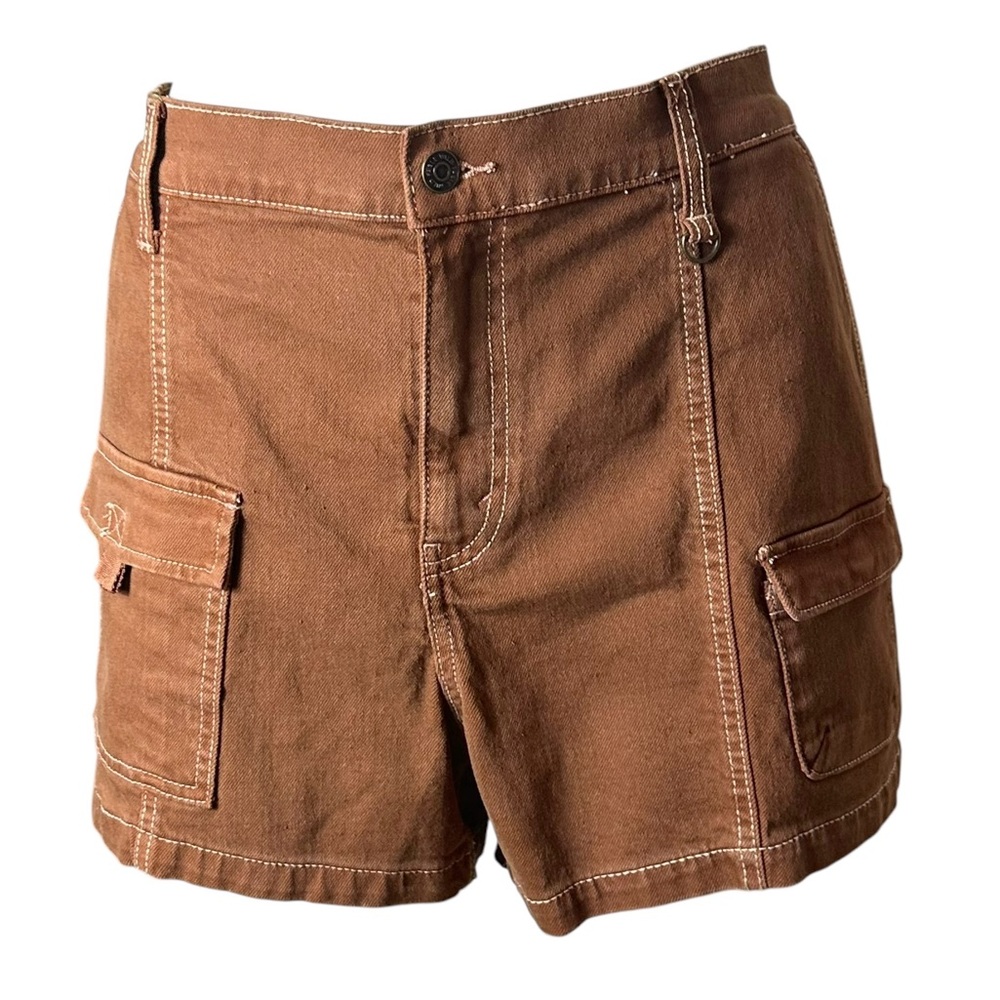 Mid-Rise Utility Shorts Brown - Picture 4 of 16